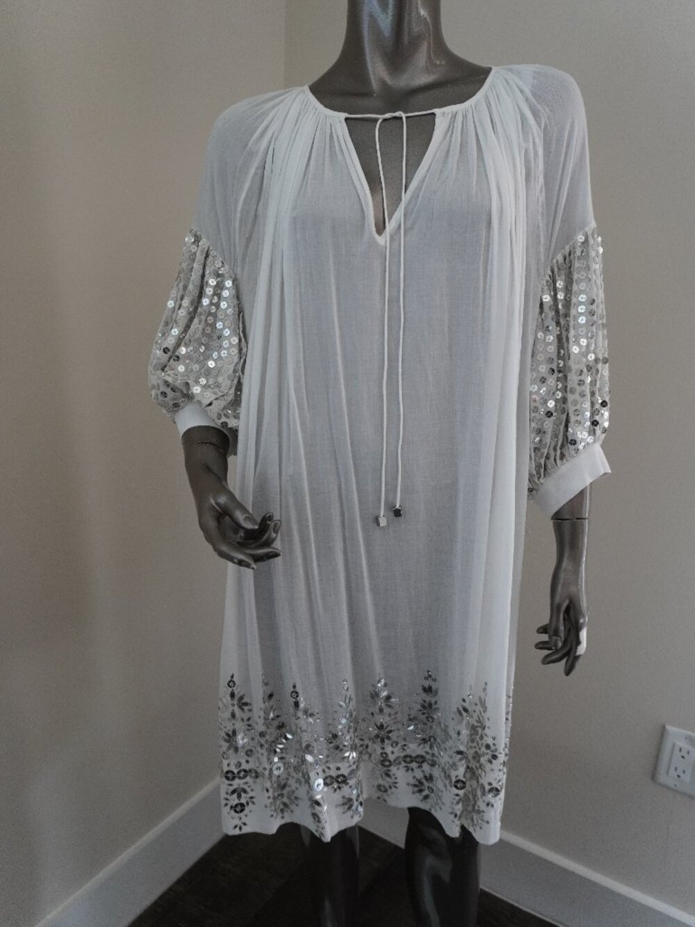 MICHAEL KORS COLLECTION Hand-Embroidered Caftan Dress - Picture 5 of 13